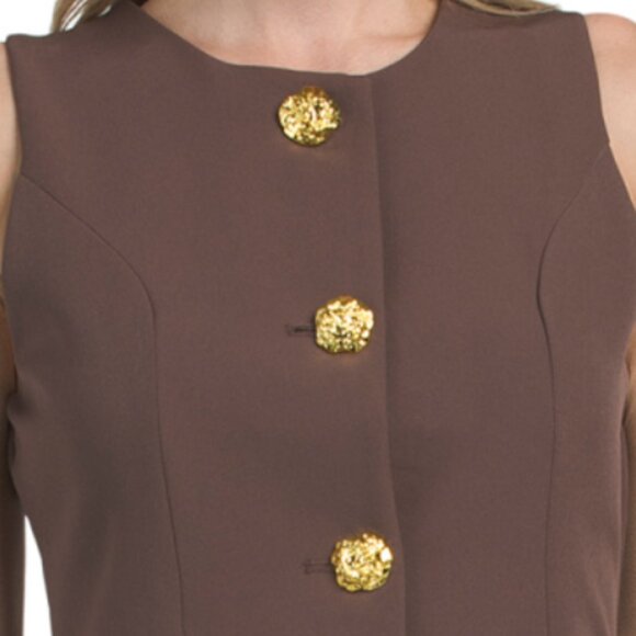 LOVE TREE Button Front Mini Dress - Picture 2 of 3